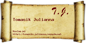 Tomasik Julianna névjegykártya